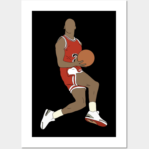 Michael Jordan Reverse Dunk Wall Art by rattraptees